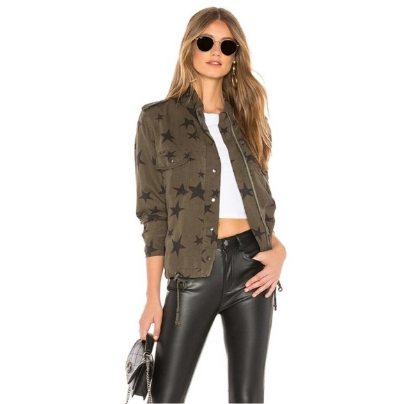 RAILS Collins Sage Green with Black Stars Military Utility Jacket Sz XS NEW - Picture 2 of 16